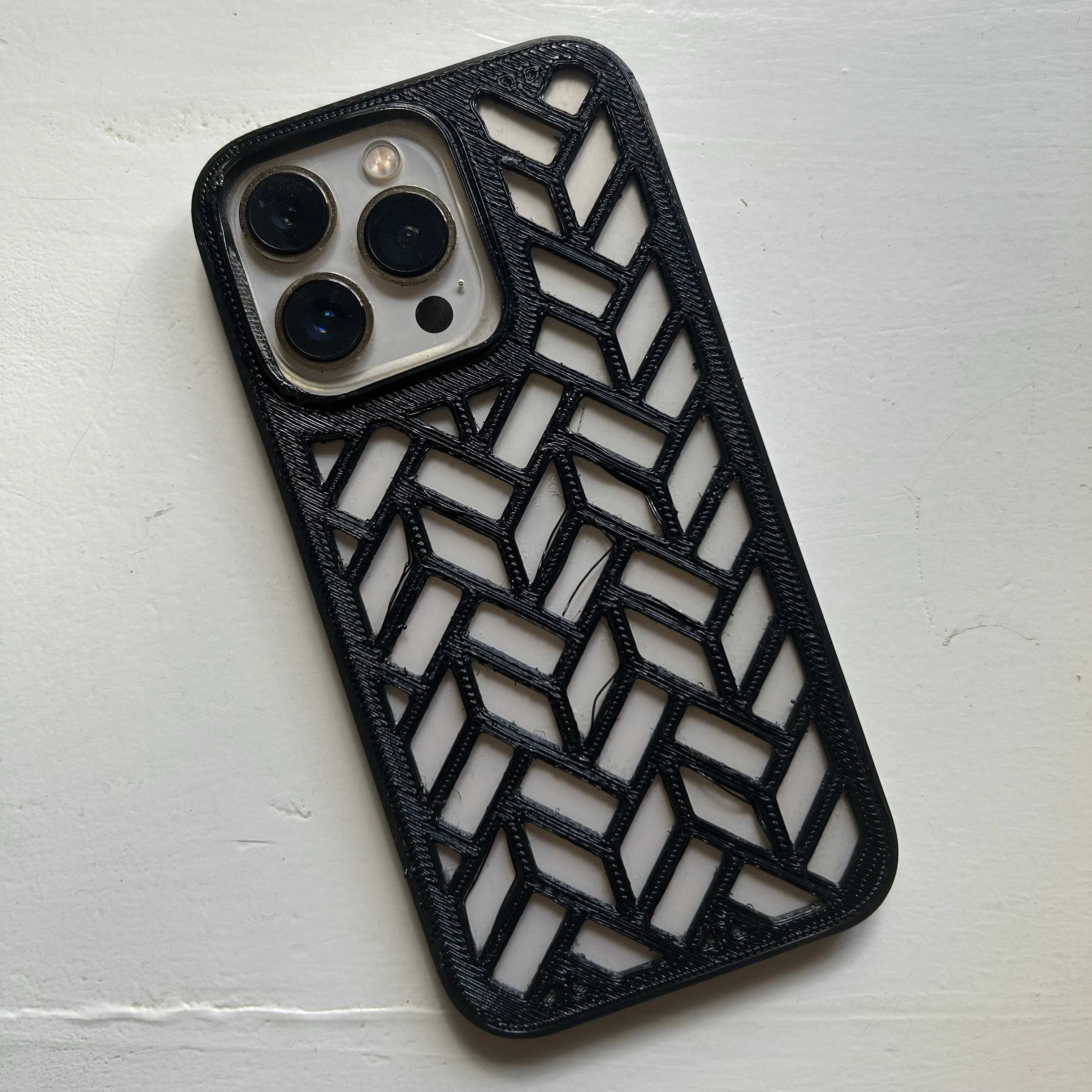 A custom 3d printed phone case for a client in harare.